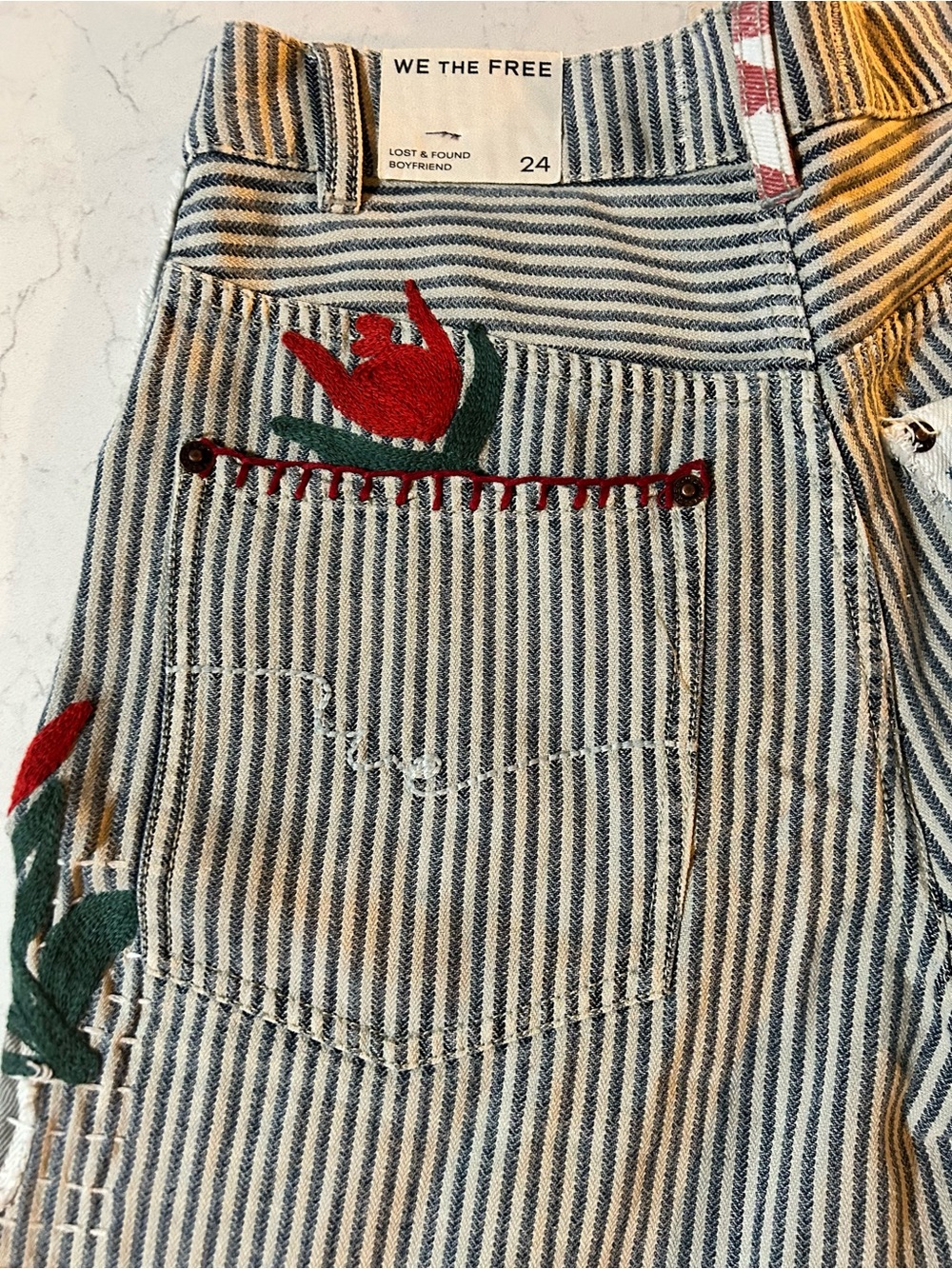 NWT Free People We The Free Lost & Found Boyfriend Jeans in Secret Getaway - Picture 13 of 16